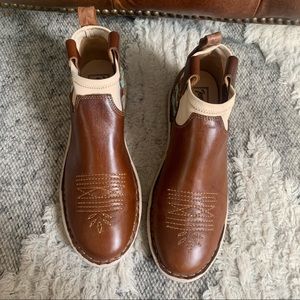 Tony Lama Ladies' Brown Dezi Sunset Ankle Slip On 9.5